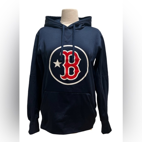 Nike Boston Red Sox Navy Blue Hooded Sweater size Medium - Picture 2 of 6